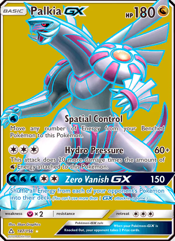 Carta Palkia GX 147/156 de Ultra Prism