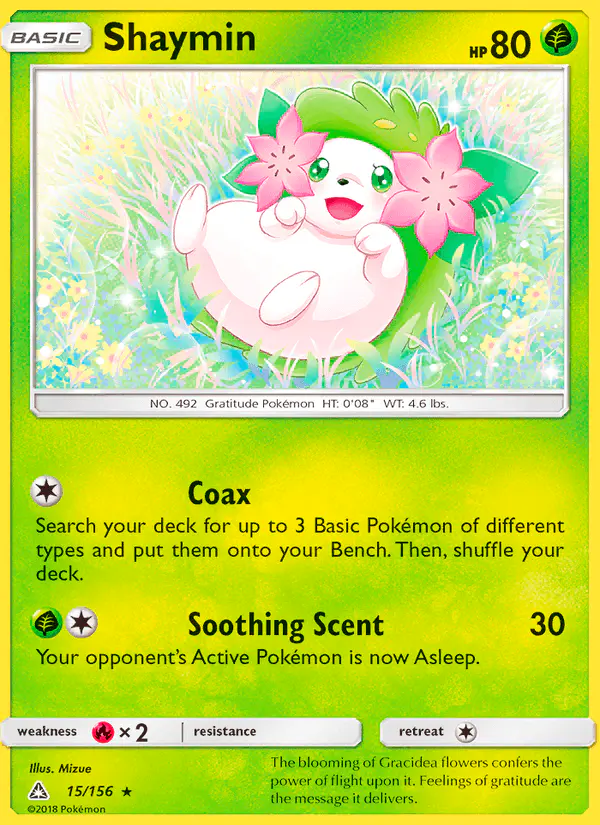 Carta Shaymin 15/156 de Ultra Prism