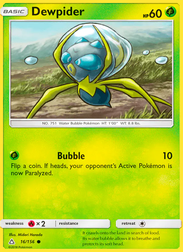 Carta Dewpider 16/156 de Ultra Prism