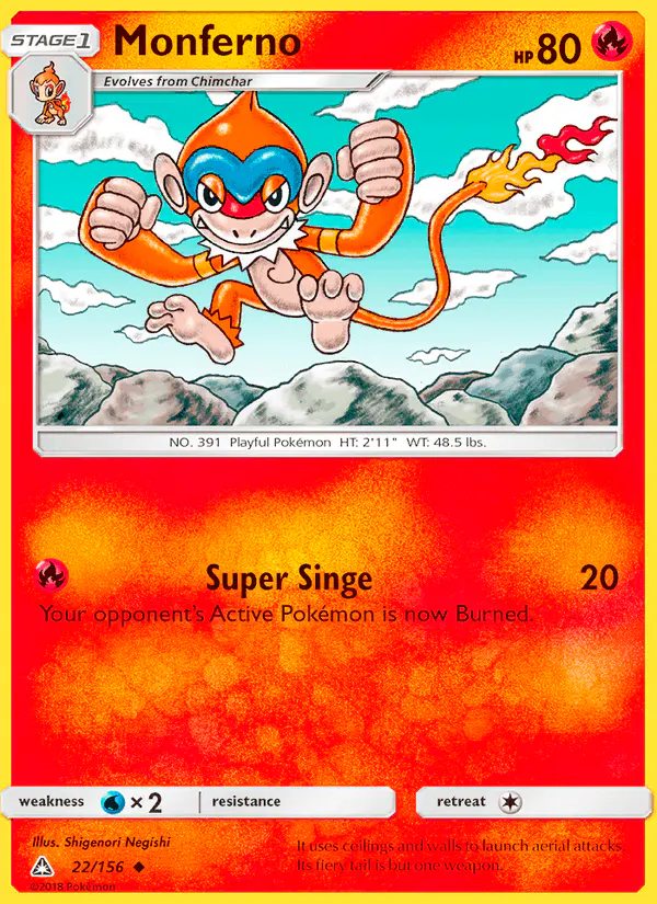Carta Monferno 22/156 de Ultra Prism