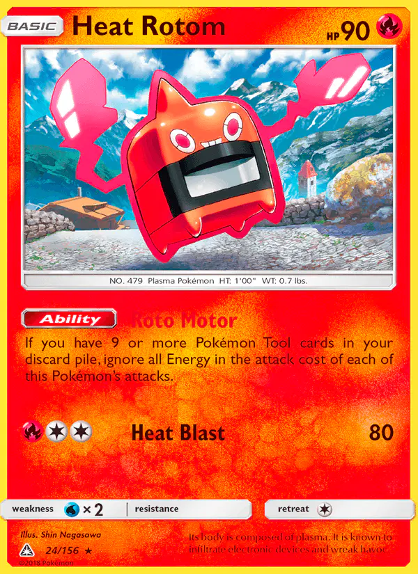 Carta Heat Rotom 24/156 de Ultra Prism