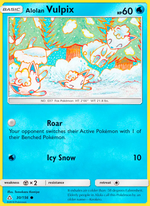 Carta Alolan Vulpix 30/156 de Ultra Prism