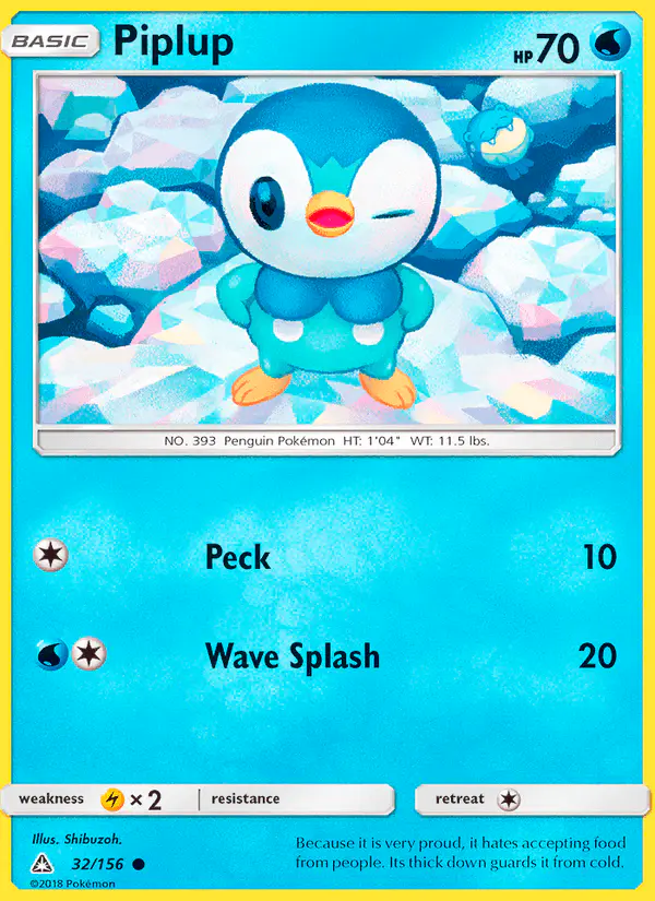 Carta Piplup 32/156 de Ultra Prism