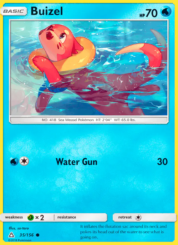 Carta Buizel 35/156 de Ultra Prism