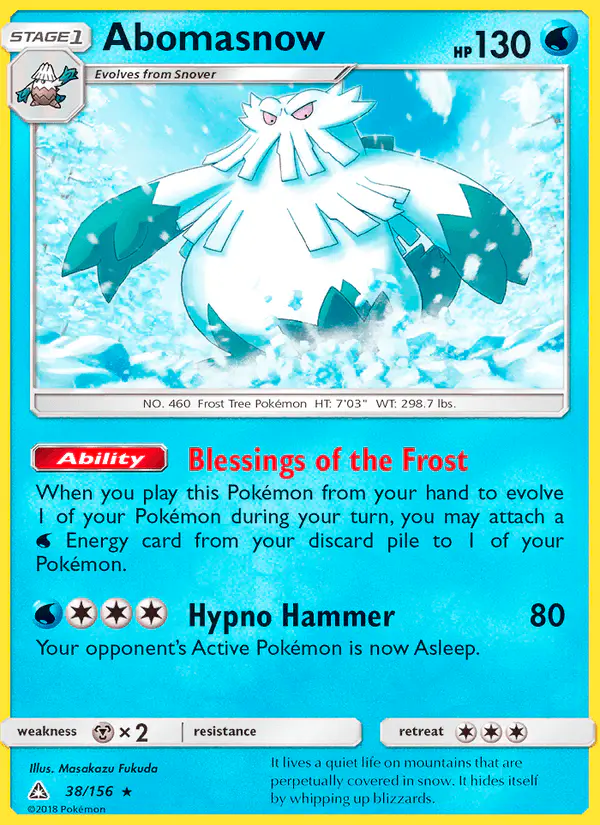 Carta Abomasnow 38/156 de Ultra Prism