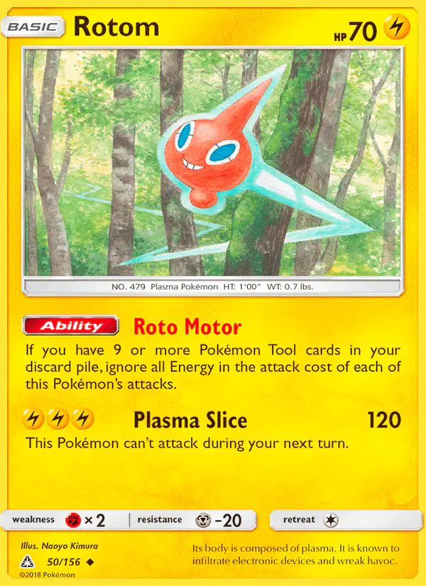 Carta Rotom 50/156 de Ultra Prism