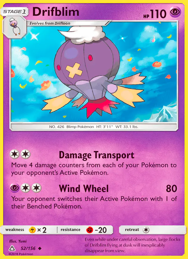 Carta Drifblim 52/156 de Ultra Prism