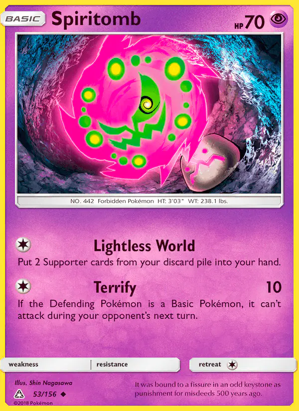 Carta Spiritomb 53/156 de Ultra Prism
