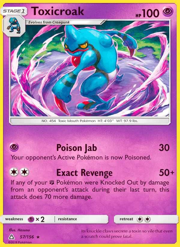 Carta Toxicroak 57/156 de Ultra Prism