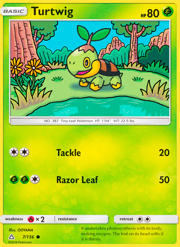Carta Turtwig 7/156 de Ultra Prism