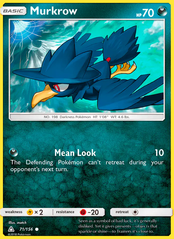 Carta Murkrow 71/156 de Ultra Prism