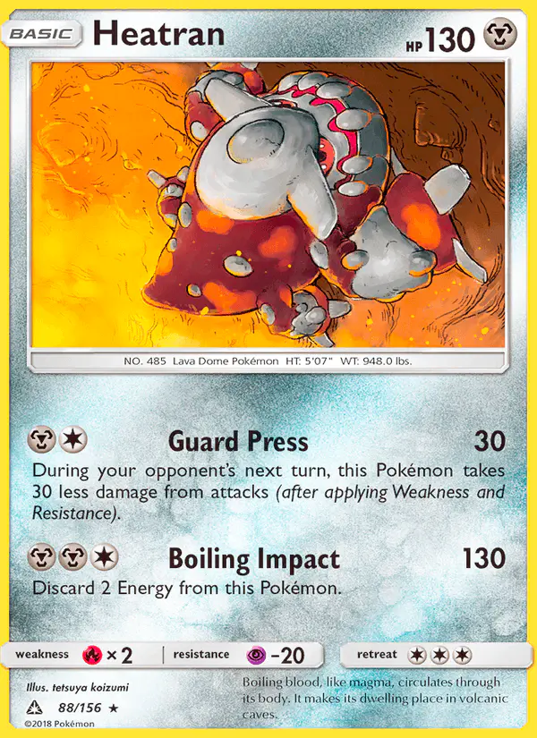 Carta Heatran 88/156 de Ultra Prism