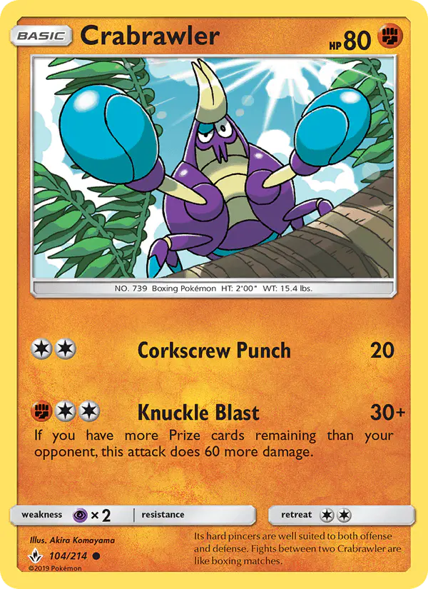 Carta Crabrawler 104/214 de Unbroken Bonds