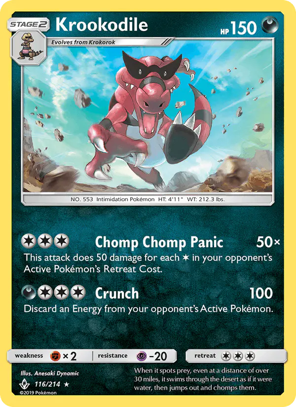 Carta Krookodile 116/214 de Unbroken Bonds
