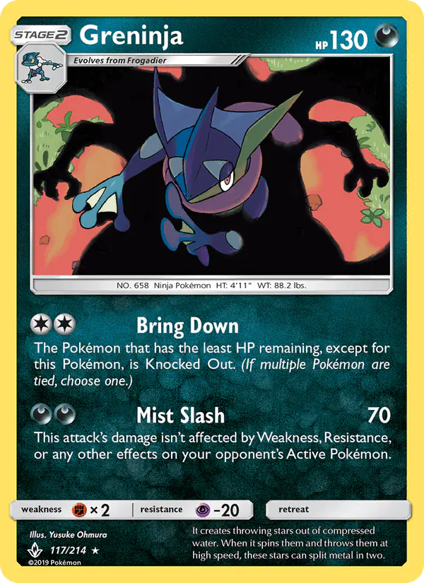 Carta Greninja 117/214 de Unbroken Bonds