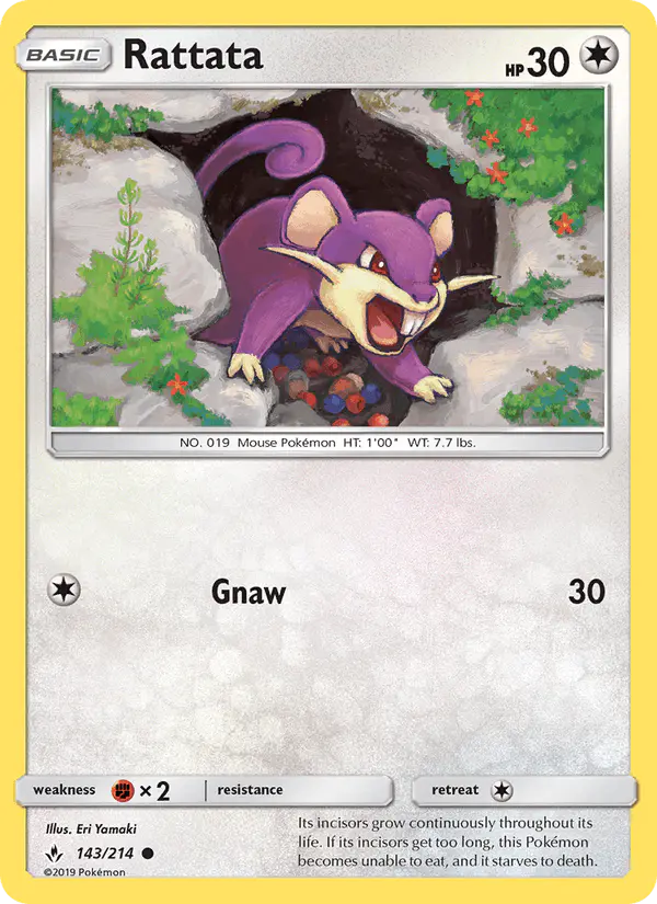 Carta Rattata 143/214 de Unbroken Bonds
