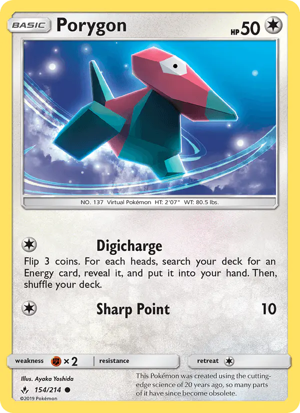 Carta Porygon 154/214 de Unbroken Bonds