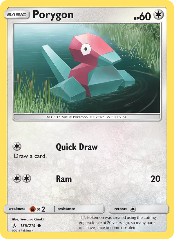 Carta Porygon 155/214 de Unbroken Bonds