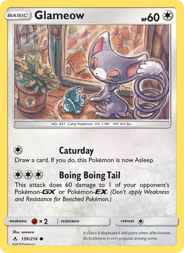 Carta Glameow 159/214 de Unbroken Bonds