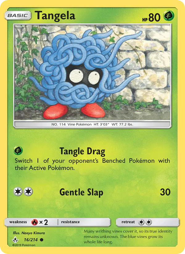 Carta Tangela 16/214 de Unbroken Bonds