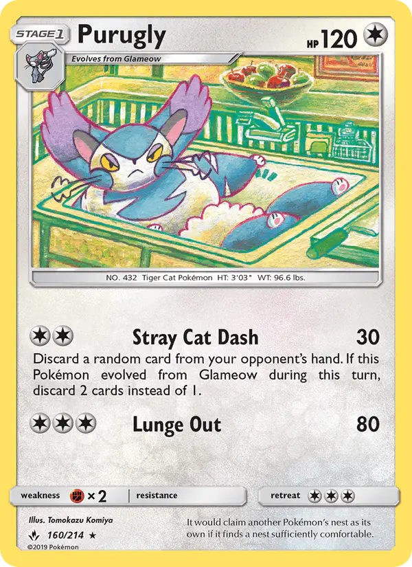 Carta Purugly 160/214 de Unbroken Bonds