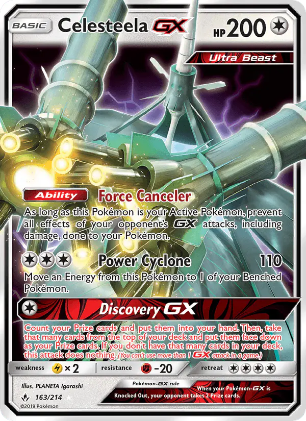 Carta Celesteela GX 163/214 de Unbroken Bonds