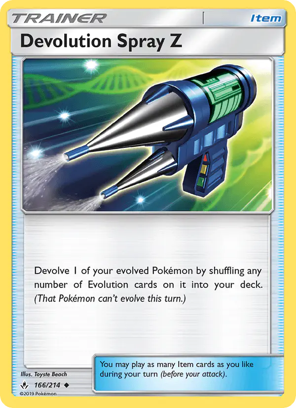 Carta Devolution Spray Z 166/214 de Unbroken Bonds