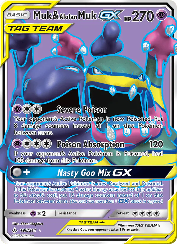 Carta Muk & Alolan Muk GX 196/214 de Unbroken Bonds