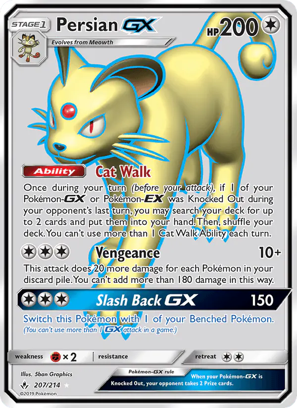 Carta Persian GX 207/214 de Unbroken Bonds