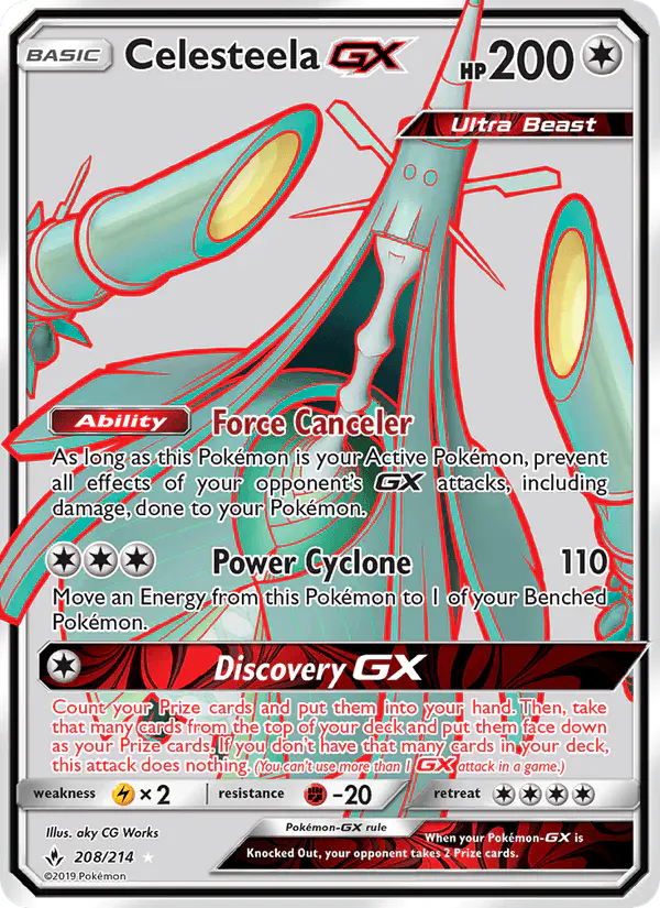 Carta Celesteela GX 208/214 de Unbroken Bonds