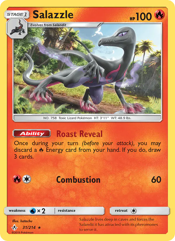 Carta Salazzle 31/214 de Unbroken Bonds