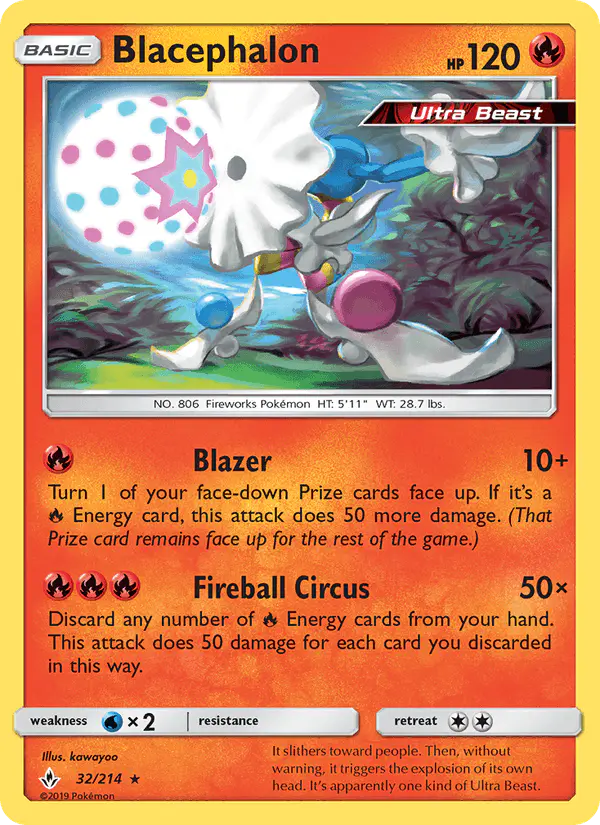 Carta Blacephalon 32/214 de Unbroken Bonds