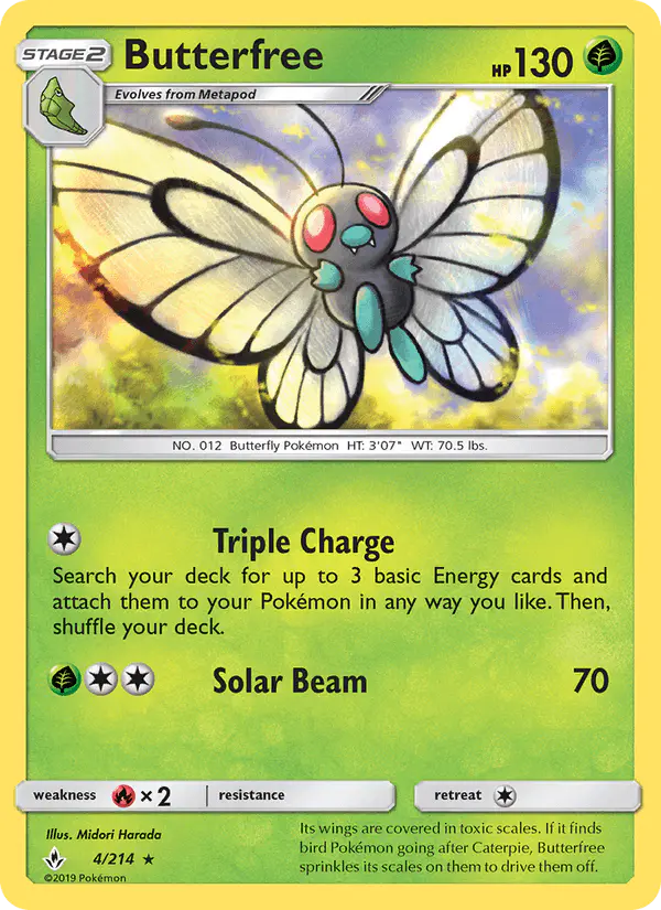 Carta Butterfree 4/214 de Unbroken Bonds