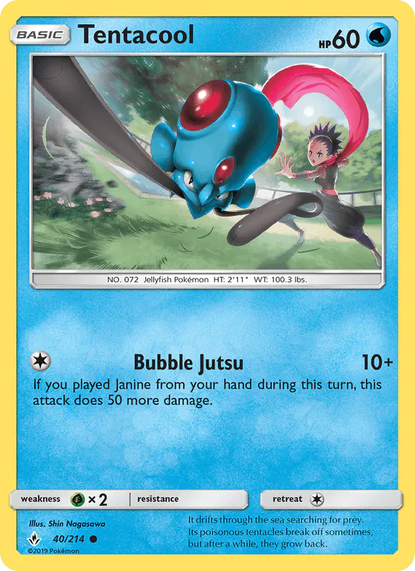Carta Tentacool 40/214 de Unbroken Bonds