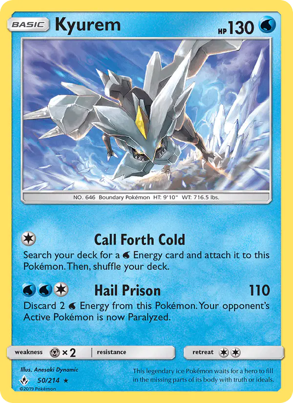 Carta Kyurem 50/214 de Unbroken Bonds