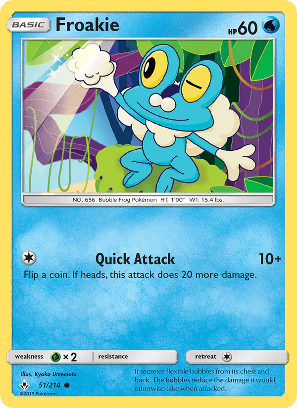 Carta Froakie 51/214 de Unbroken Bonds