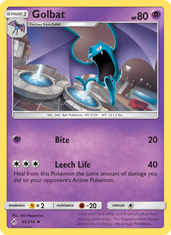 Carta Golbat 65/214 de Unbroken Bonds