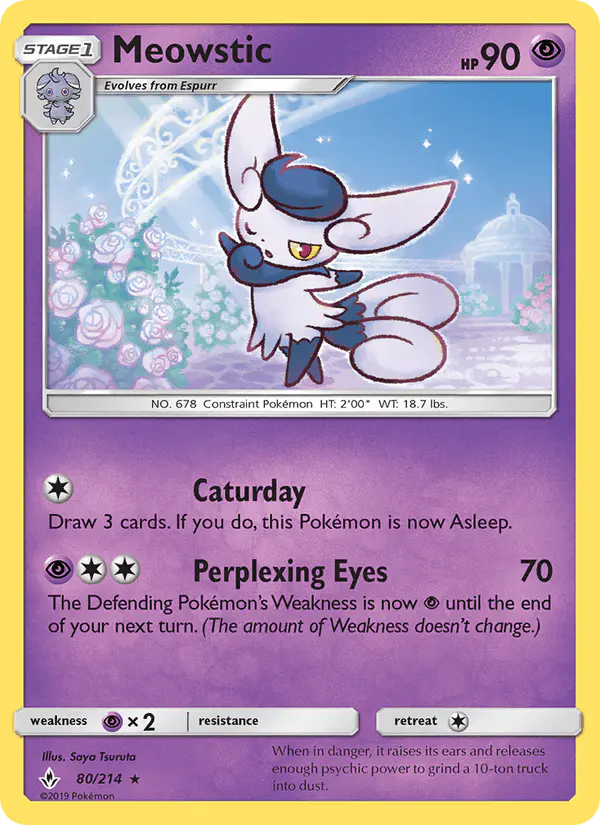Carta Meowstic 80/214 de Unbroken Bonds