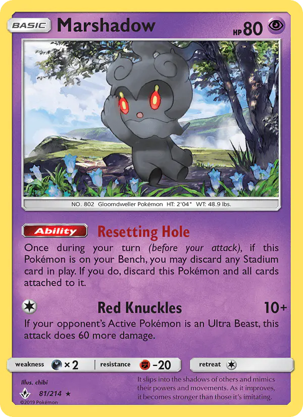 Carta Marshadow 81/214 de Unbroken Bonds