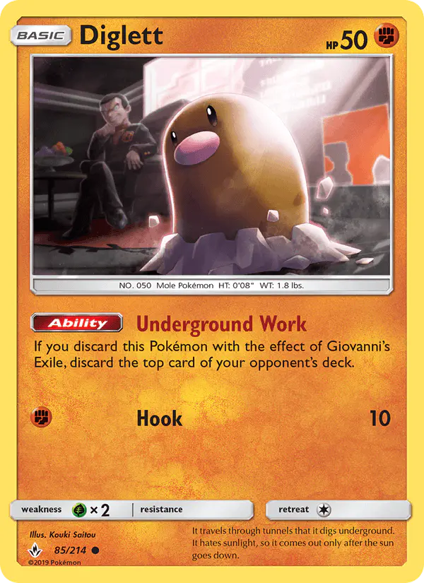 Carta Diglett 85/214 de Unbroken Bonds