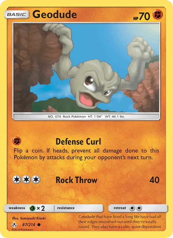 Carta Geodude 87/214 de Unbroken Bonds
