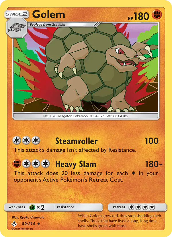 Carta Golem 89/214 de Unbroken Bonds