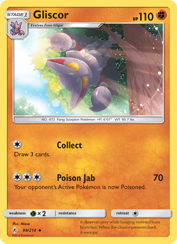 Carta Gliscor 99/214 de Unbroken Bonds