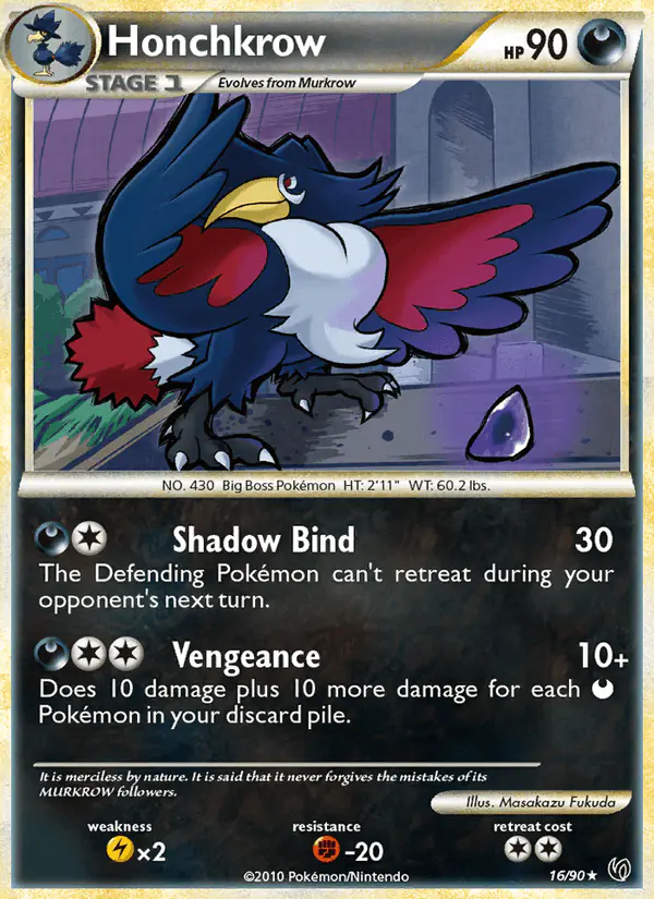 Carta Honchkrow 16/90 de Undaunted