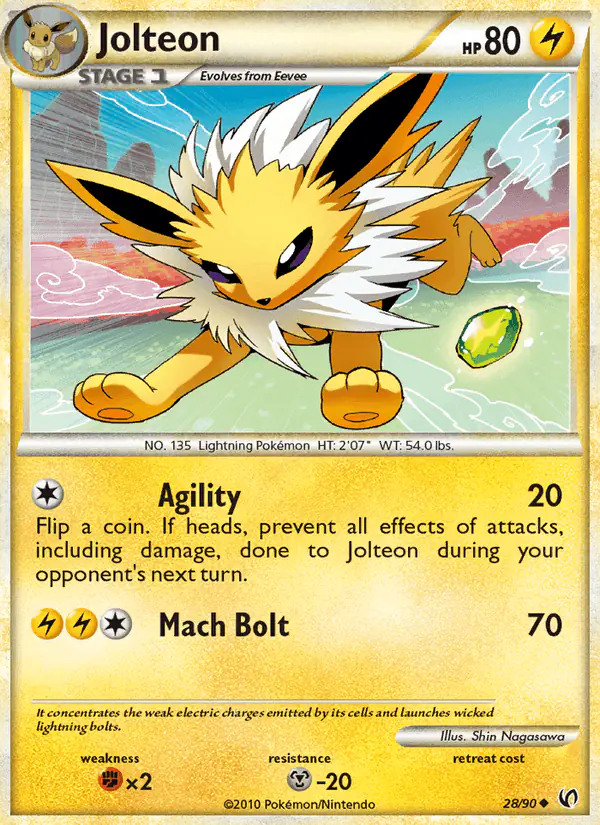 Carta Jolteon 28/90 de Undaunted