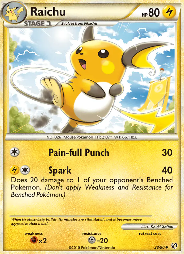 Carta Raichu 33/90 de Undaunted