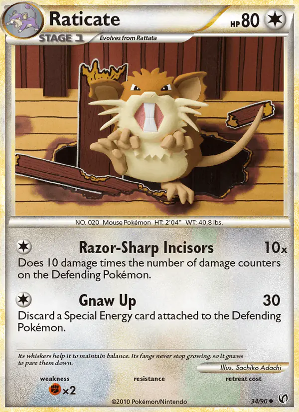 Carta Raticate 34/90 de Undaunted