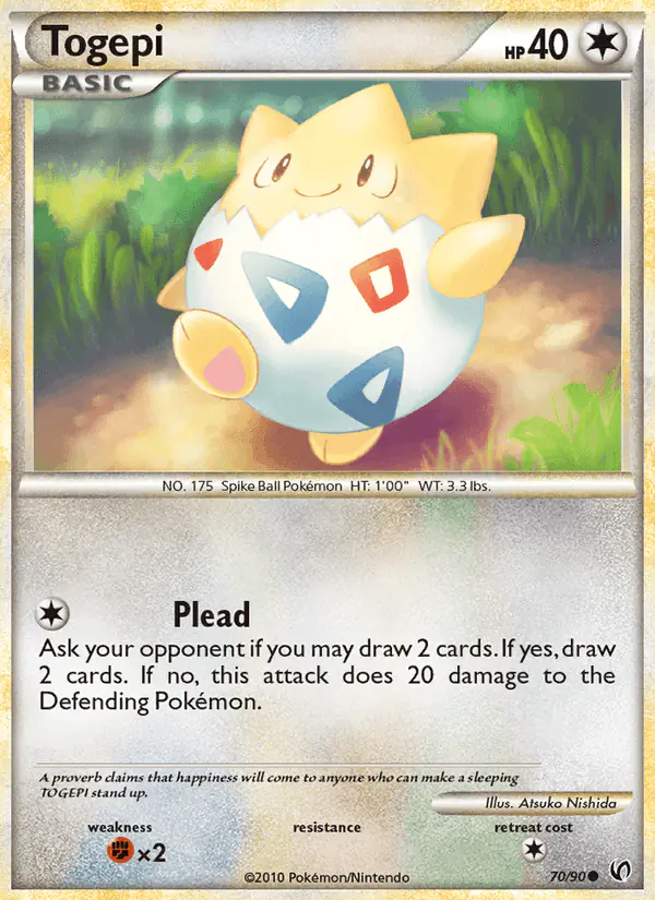 Carta Togepi 70/90 de Undaunted