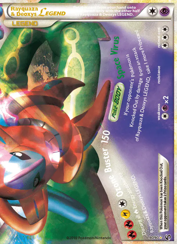 Carta Rayquaza & Deoxys LEGEND 90/90 de Undaunted