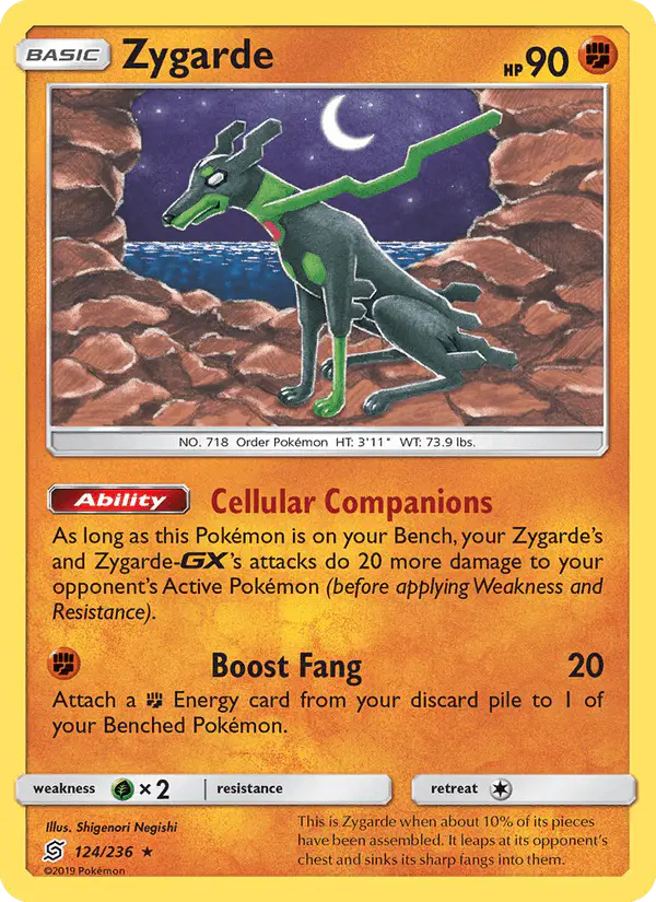 Carta Zygarde 124/236 de Unified Minds